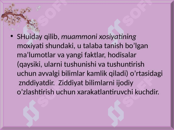 Muammoli o'qitish texnologiyasi 8