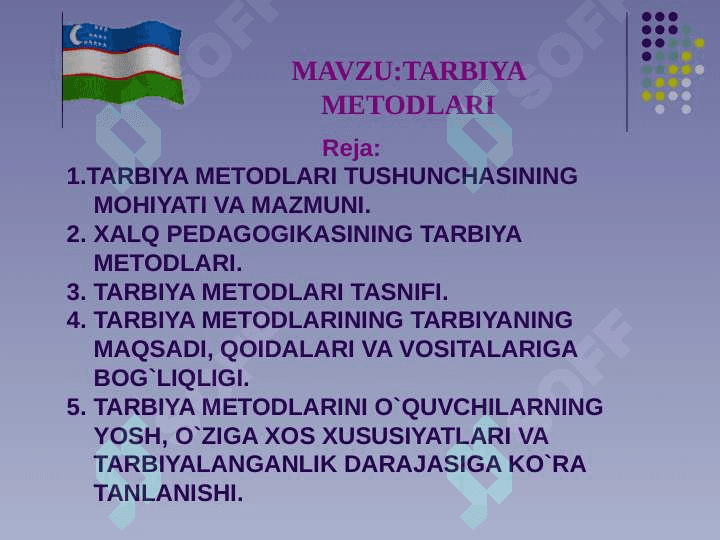 TARBIYA METODLARI 2