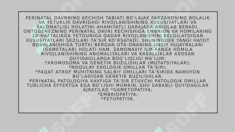 Ona qornida rivojlanish patologiyasi 4