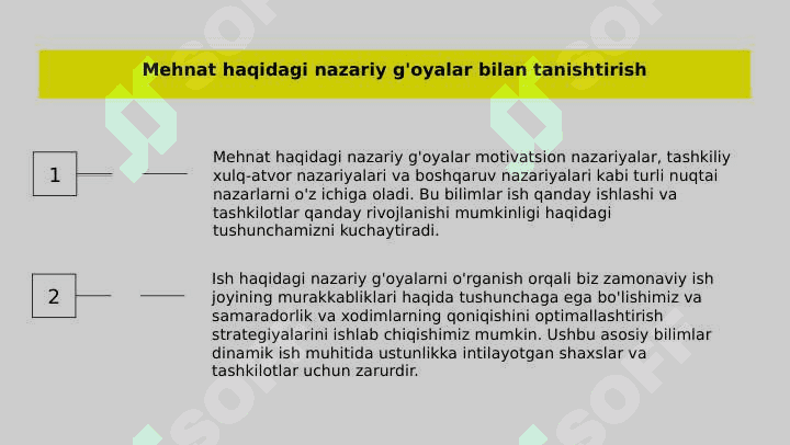 Mehnat to'g'risida nazariy  tassavurlar tizimi 3