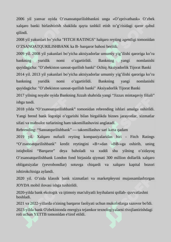 Amaliyot hisobot qurilish bank 8