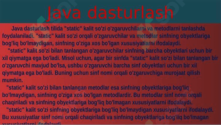 Java dasturlash 3