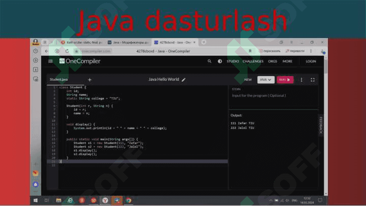 Java dasturlash 4