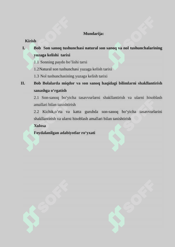 Son sanoq tushunchasi natural son sanoq va nol tushunchalarining  yuzaga kelishi  tarixi 2