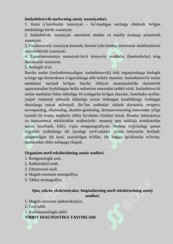Tibbiy radiologiyaga kirish 3