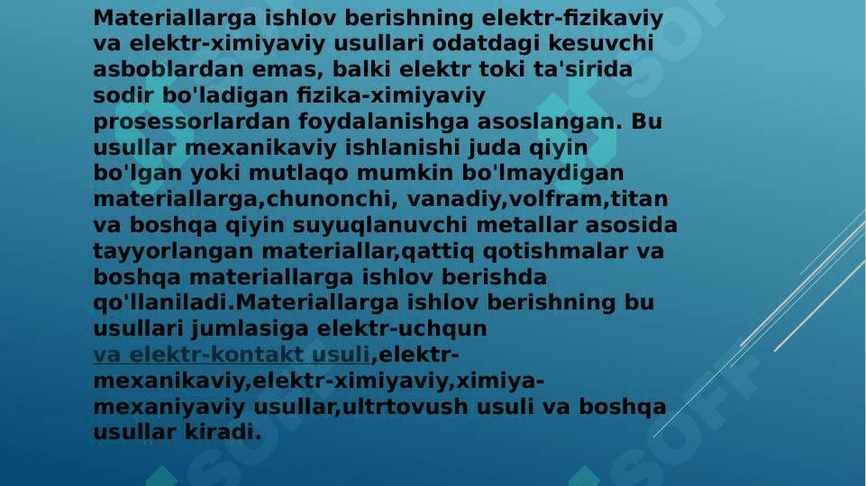materiallarni elektr kimyoviy ishlov berish usuli 3
