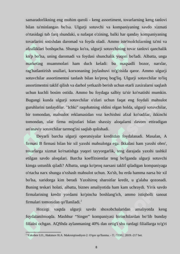 Iste'molchi va ishlab chiqaruvchi o'rtasidagi munosabat 8