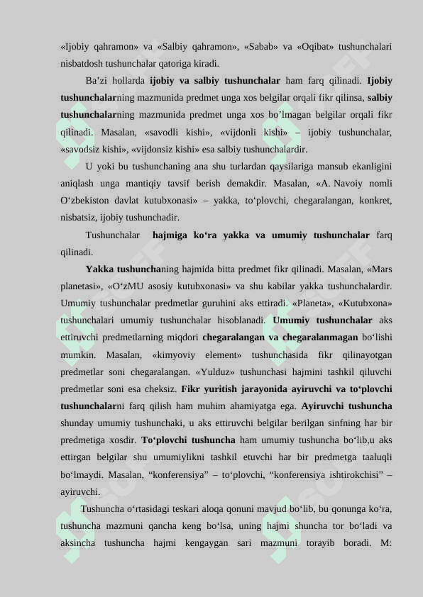 Tafakkur shakllari: tushuncha, hukm, mulohaza 2