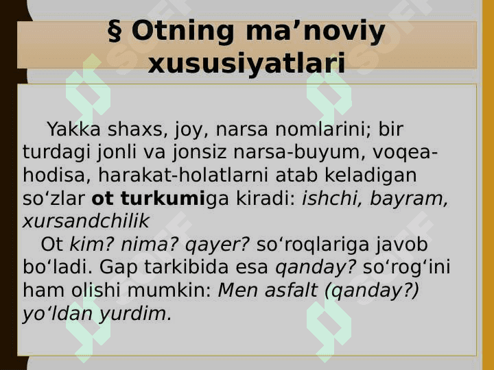 Mustaqil so'z turkumlari (Takrorlash) 2