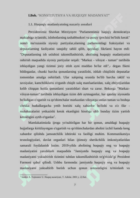 Konstitutsiya va huquqiy madaniyat 7