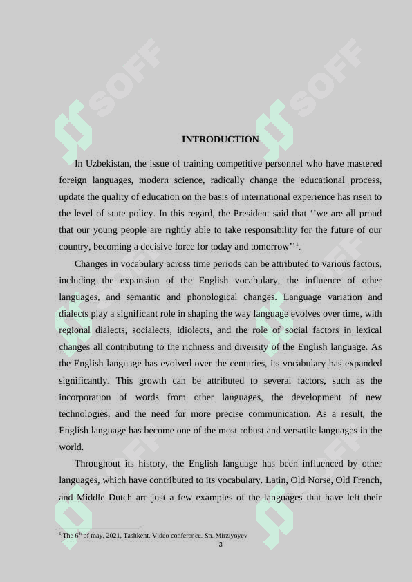 The evolution of lexicology: A comperative study of lexical changes in English across different time periods 3