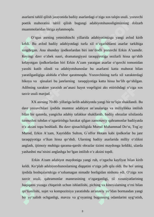 Erkin A’zam hikoyalarining mavzusi va gʻoyasi 3