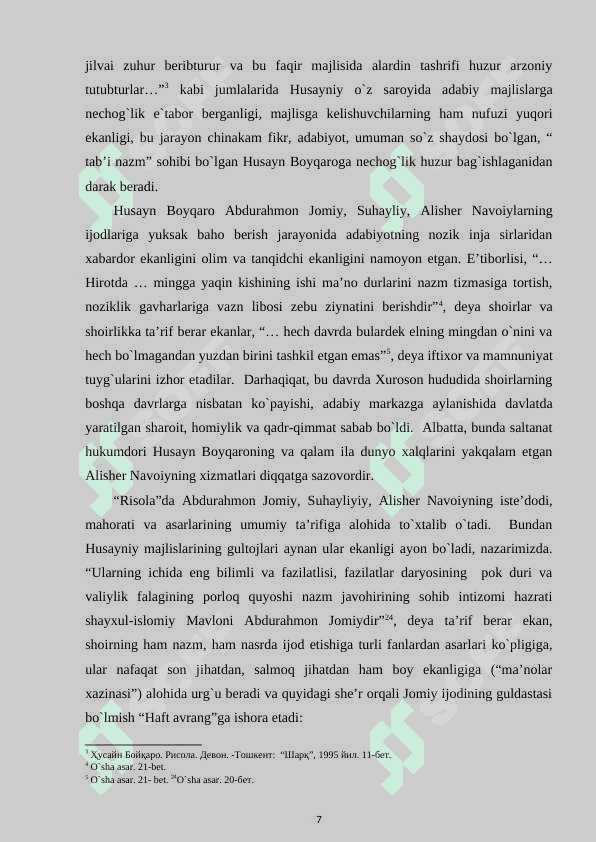 Husayniy g’azallarining g’oyaviy - badiiy xususiyatlari 7