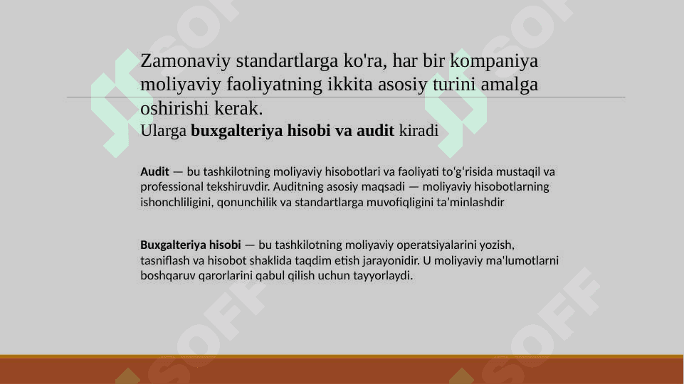 Audit va buxgalteriya hisobi o’rtasidagi farqlar pptx 3