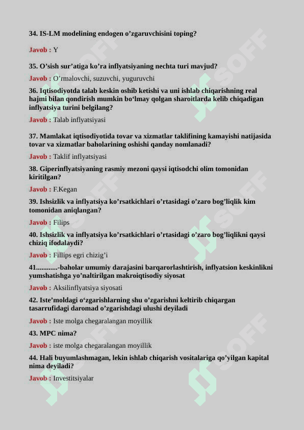 Makroiqtisodiyot test 340 ta baza 4