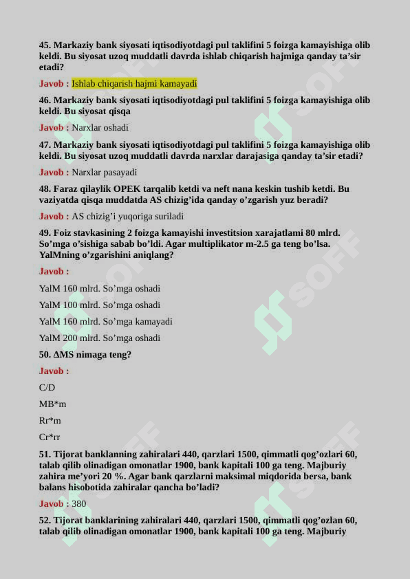 Makroiqtisodiyot test 340 ta baza 5