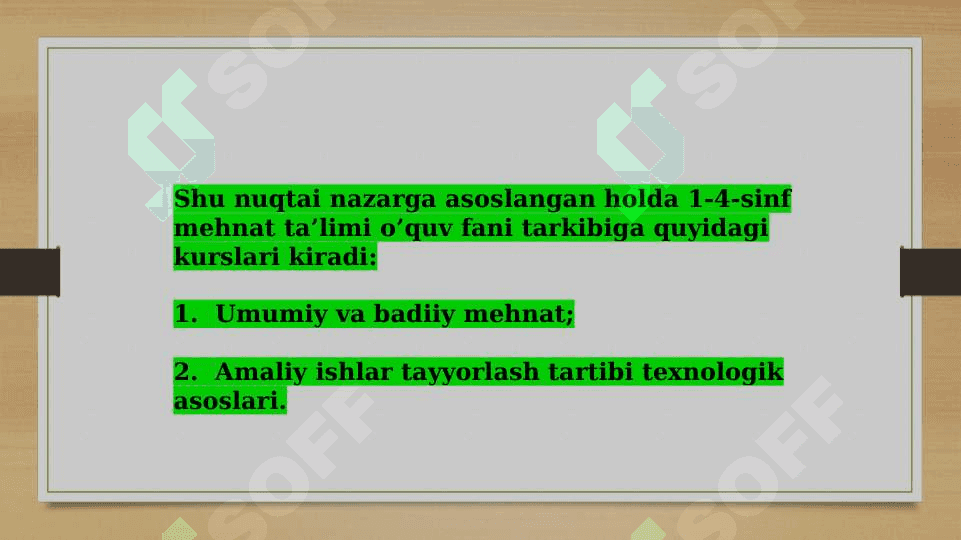 Boshlang’ich sinflarda texnologiya ta’limining mazmuni 5