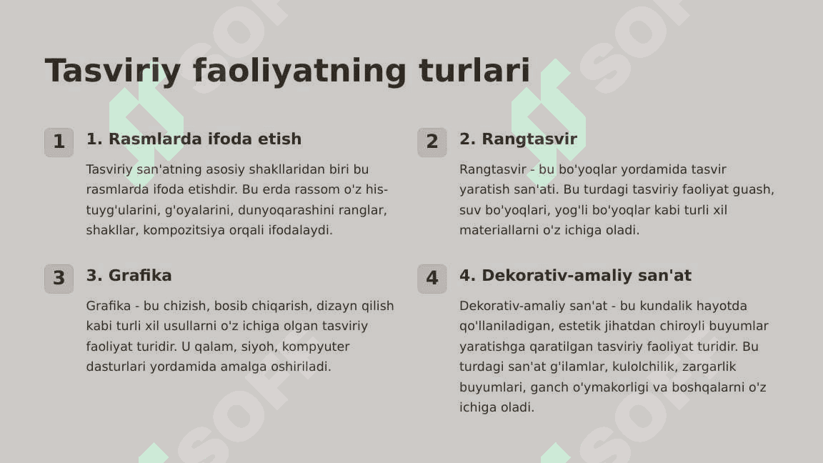 Tasviriy faoliyat mashg'ulot turlari 3