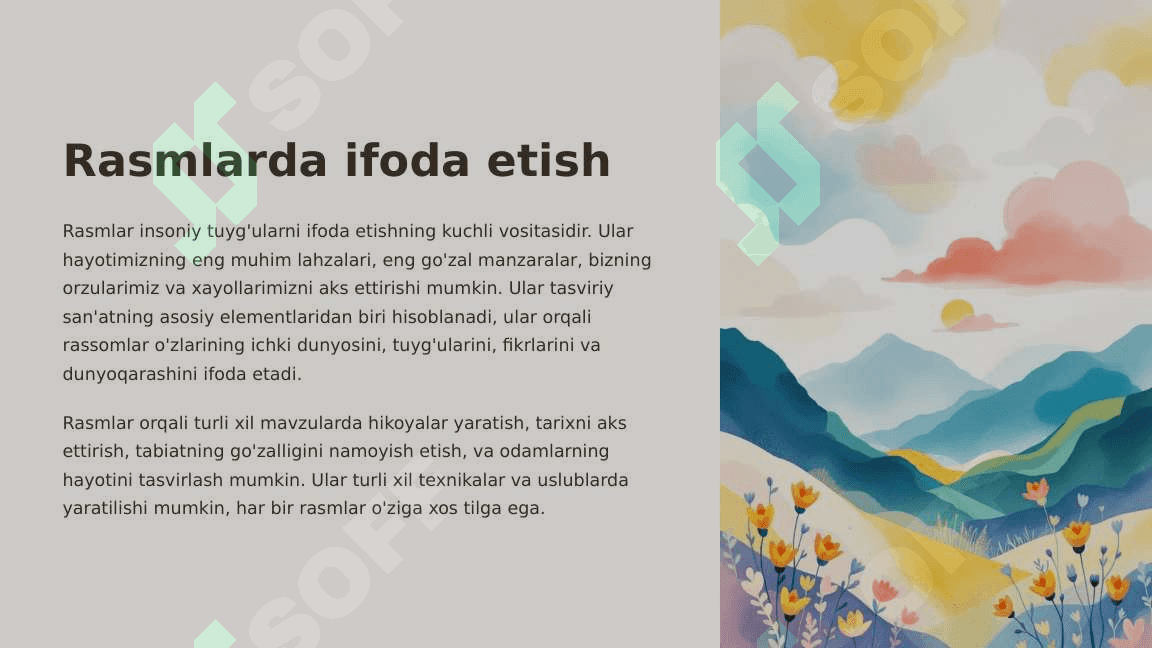 Tasviriy faoliyat mashg'ulot turlari 4