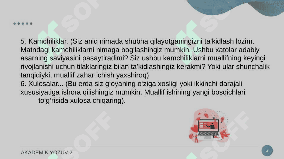 TAQRIZNING TURLARI. 4