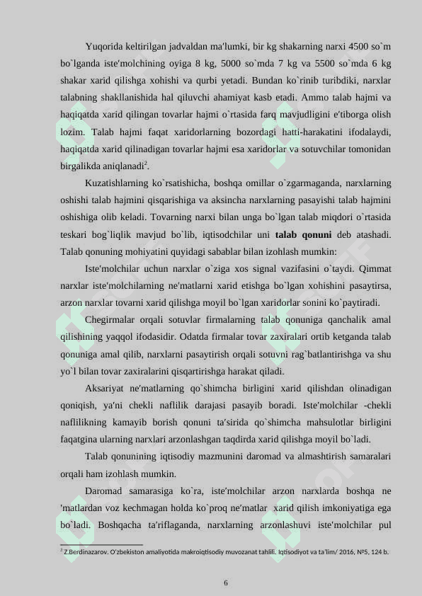 Talab va uning mikroiqtisodiyotda tahlili 6