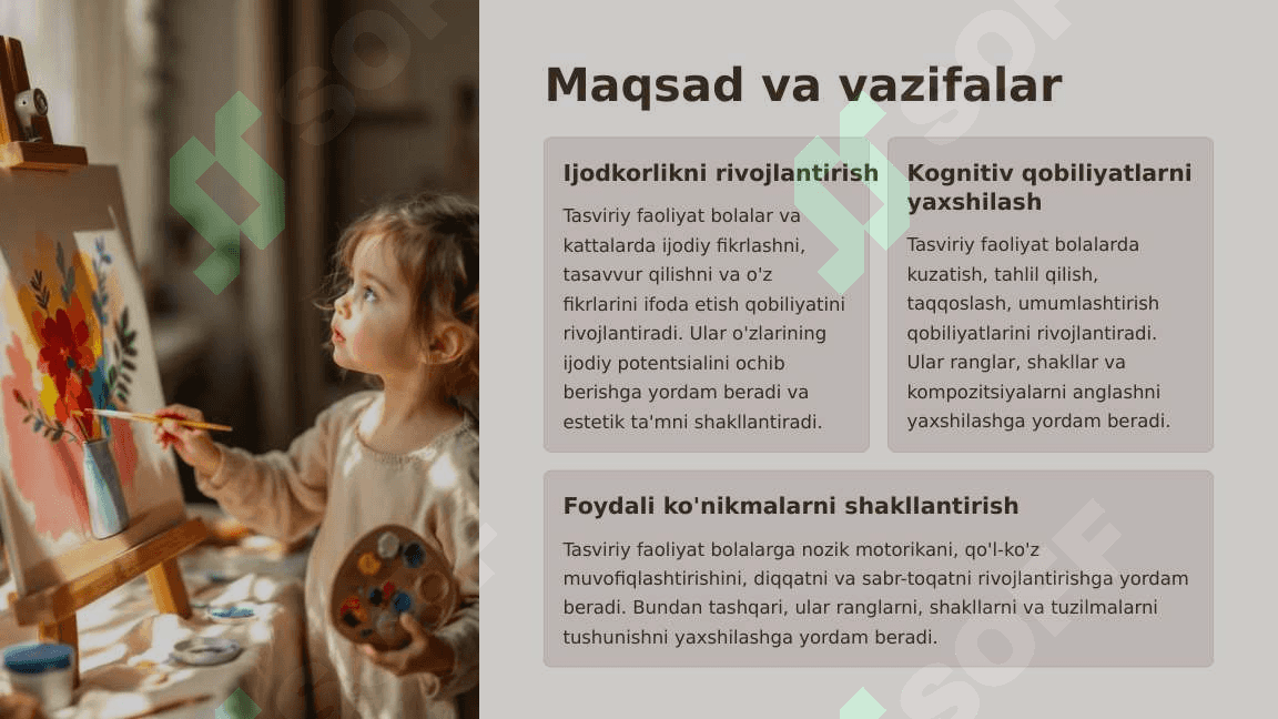 Mashg'ulotdan tashqari vaqtlarda tasviriy faoliyat 2