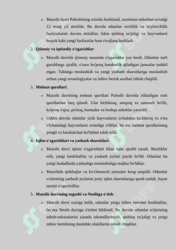 Mazolit davri mehnat qurollari va ularga ishlov berish texnikasi 2