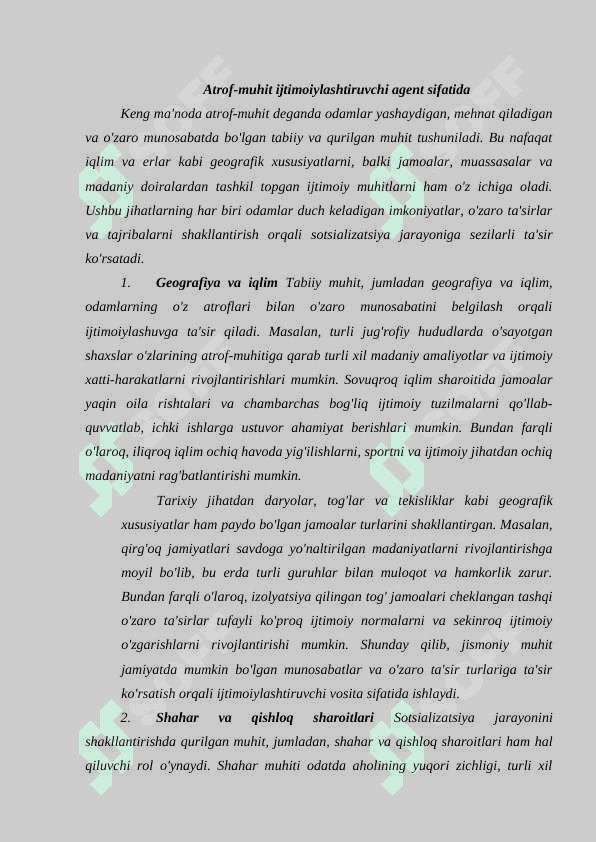 IJTIMOIYLASHUV JARAYONIDA MUHITNING ROLI 2