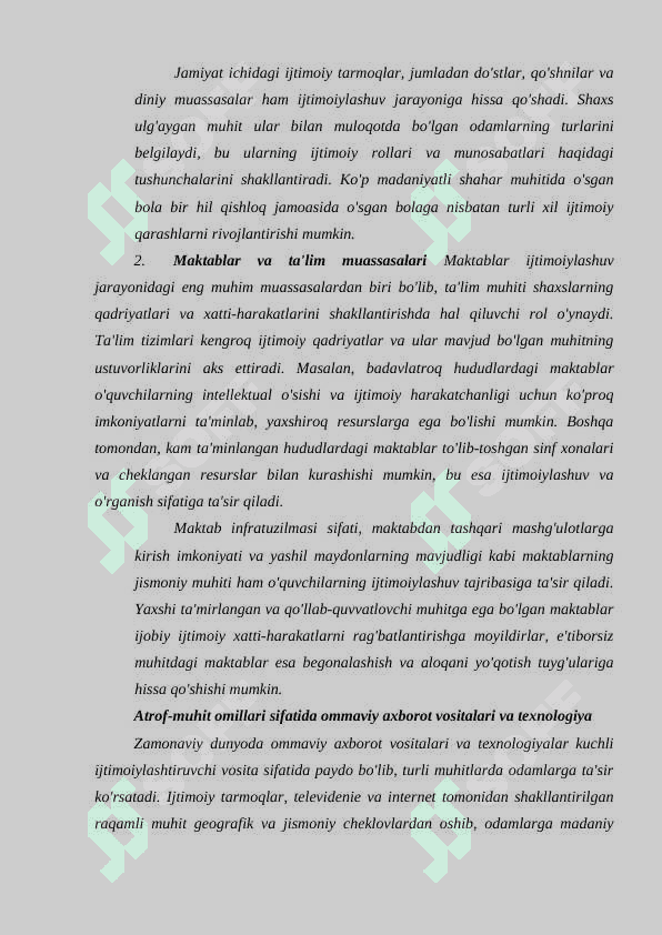 IJTIMOIYLASHUV JARAYONIDA MUHITNING ROLI 4