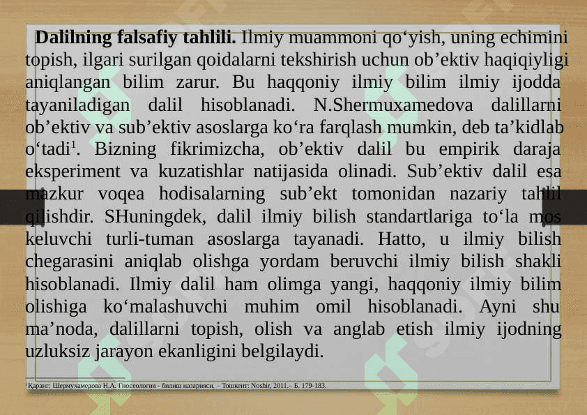 9-MAVZU: Ilmiy dalillarning pedagogik izlanishlardagi o’rni. 3