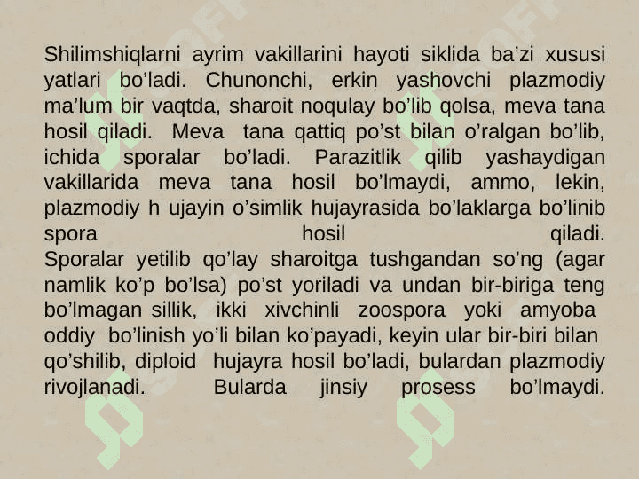Shilimshiqlar, zamburug‘lar va lishayniklar 4