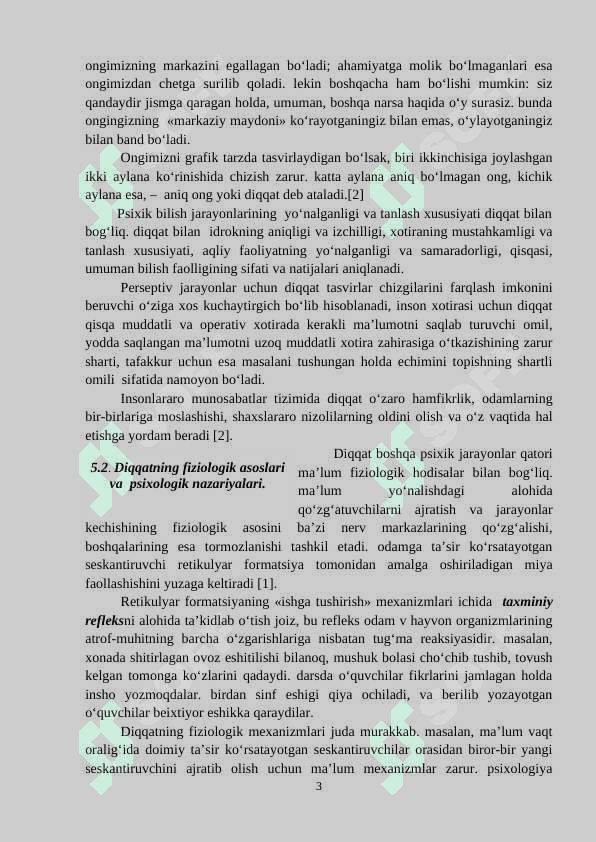 Diqqatning psixologik jihatlari 3
