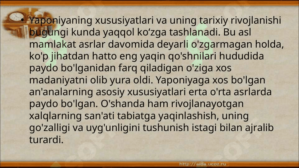 XVII–XIX asrlarda Yaponiya madaniyati 2