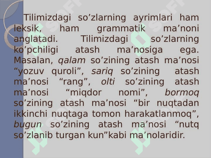 So‘zning leksik va grammatik ma’nosi 5