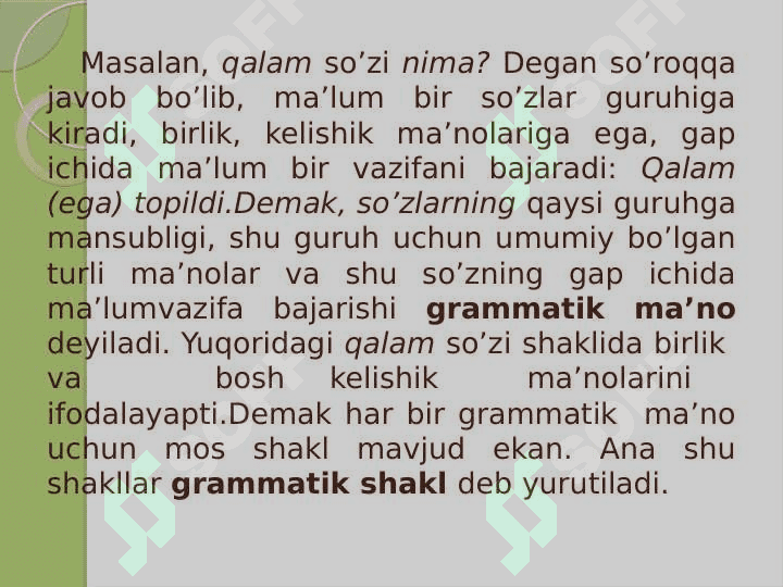 So‘zning leksik va grammatik ma’nosi 6