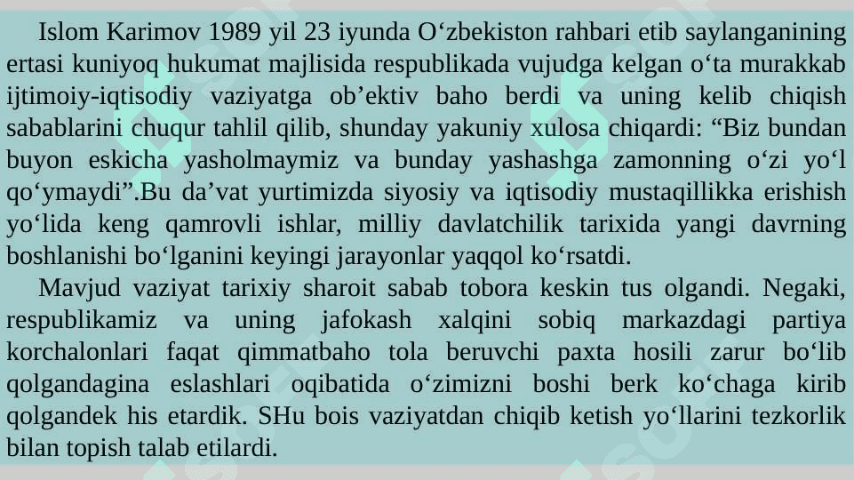 O‘zbekistonning o‘ziga xos istiqlol va taraqqiyot yo‘li 6