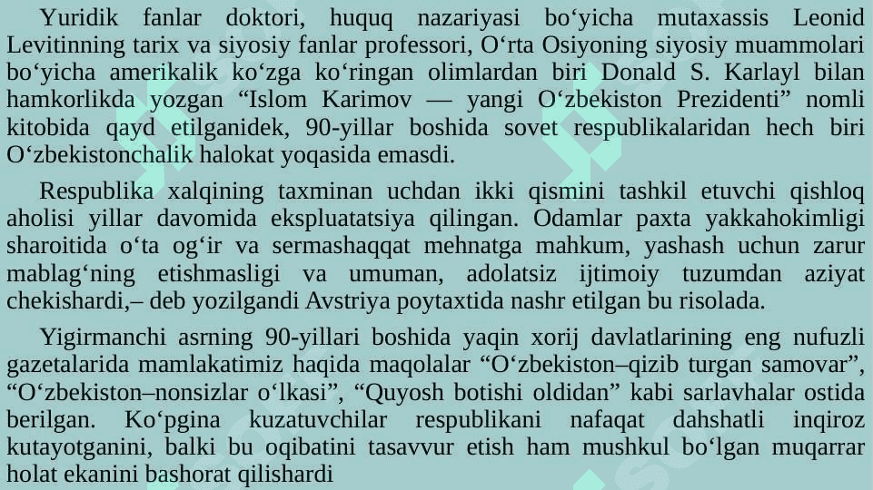 O‘zbekistonning o‘ziga xos istiqlol va taraqqiyot yo‘li 7