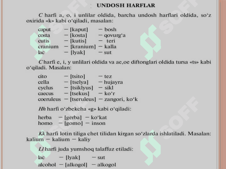 lotin alifbosi unli va 
undosh harflar 3