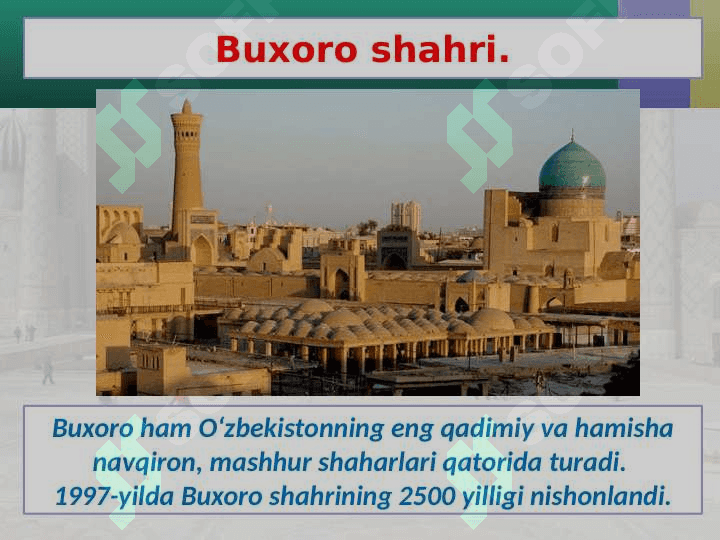 O'bekistonning tarixiy shaharlari 4