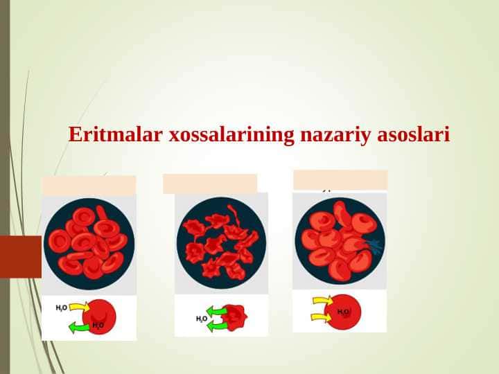 Eritmalar xossalarining nazariy asoslari