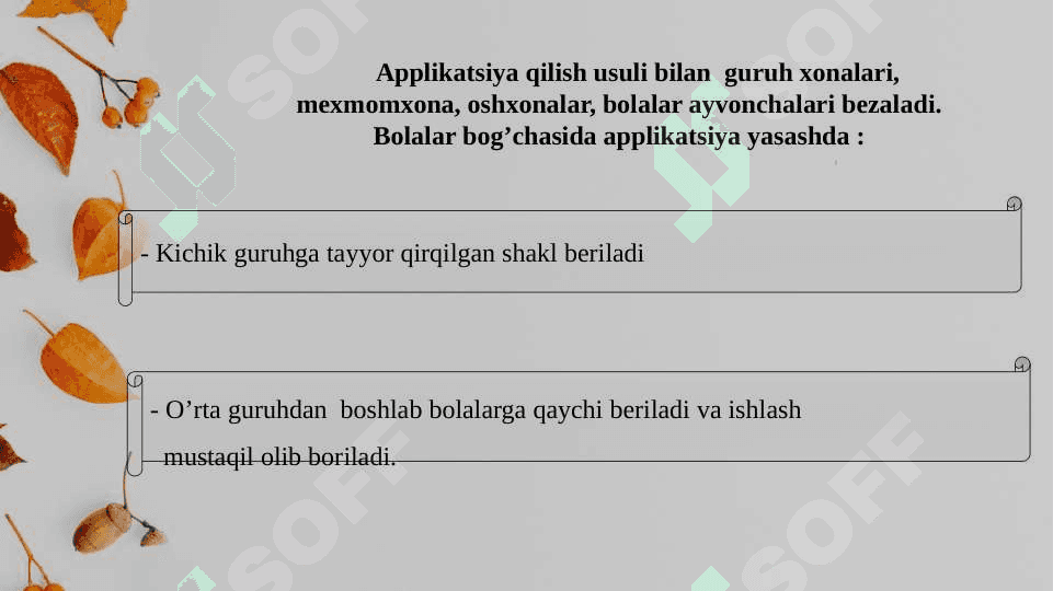 Mazmunli va bezakli applikatsiyalar 6