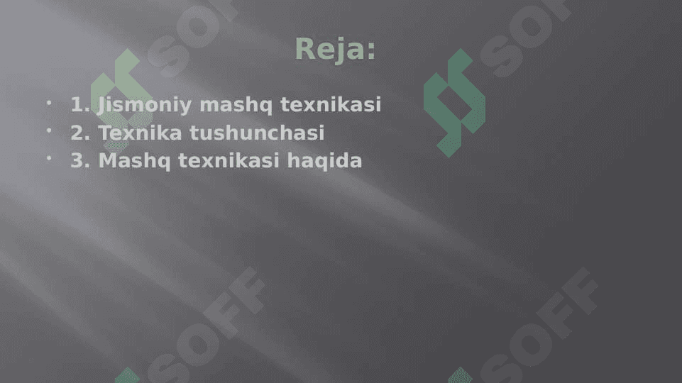 Jismoniy mashq texnikasi 2