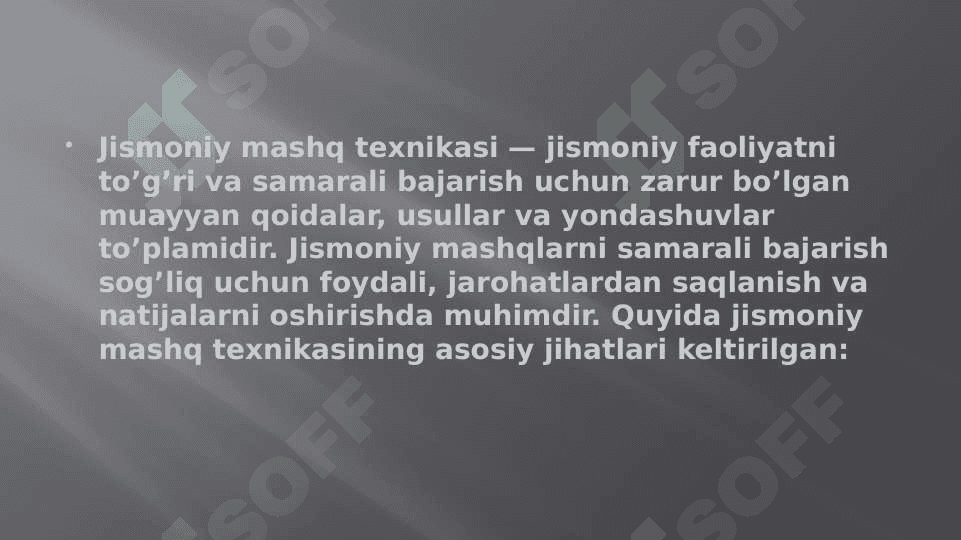Jismoniy mashq texnikasi 3