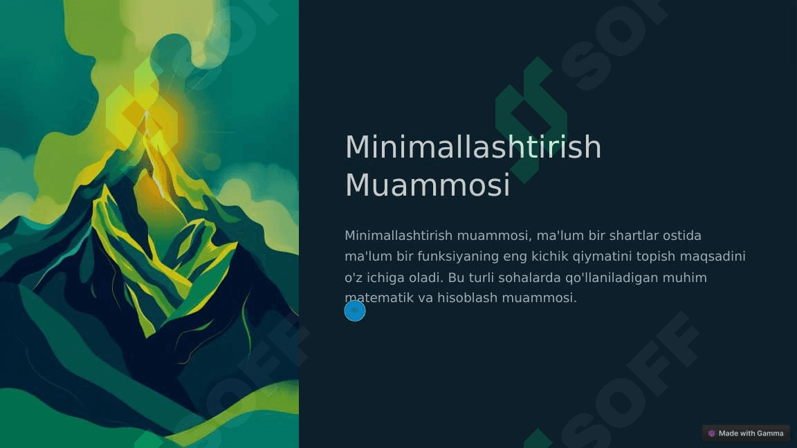 Minimallashtirish Muammosi 2