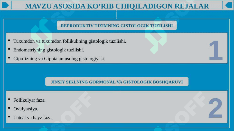 Jinsiy siklning gormonal boshqariluvi mexanizmi 2