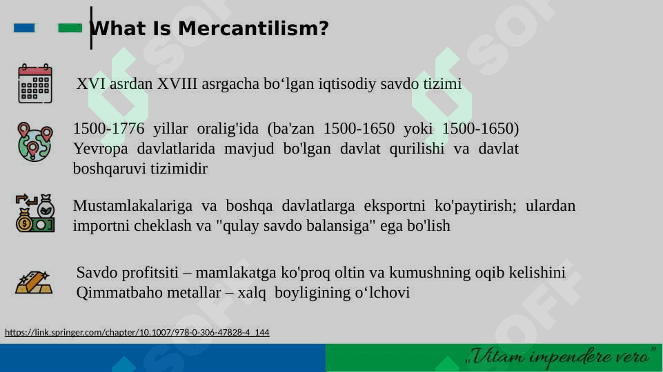Merkantilizm.  Angliya va Fransiyada klassik maktabning shakllanishi 2