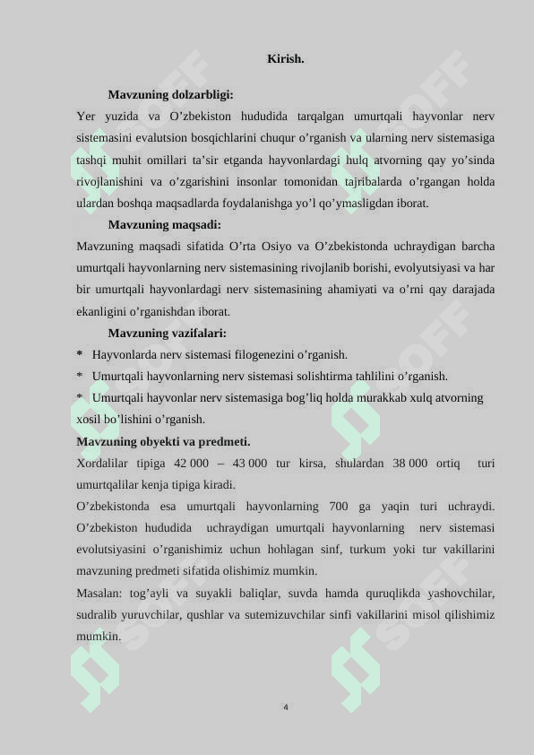 Umurtqali hayvonlarda nerv sistemasi evolyutsiyasi 4