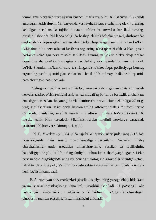 Umurtqali hayvonlarda nerv sistemasi evolyutsiyasi 7