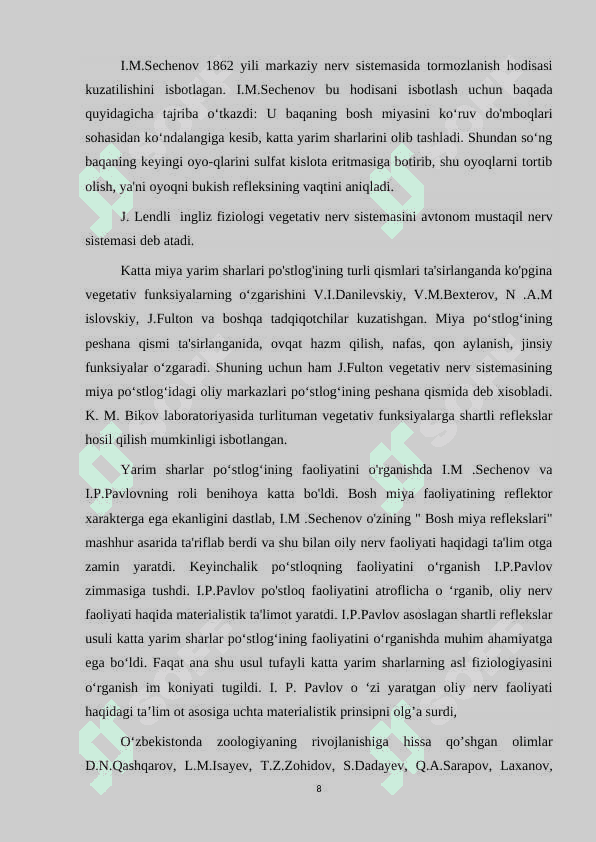Umurtqali hayvonlarda nerv sistemasi evolyutsiyasi 8
