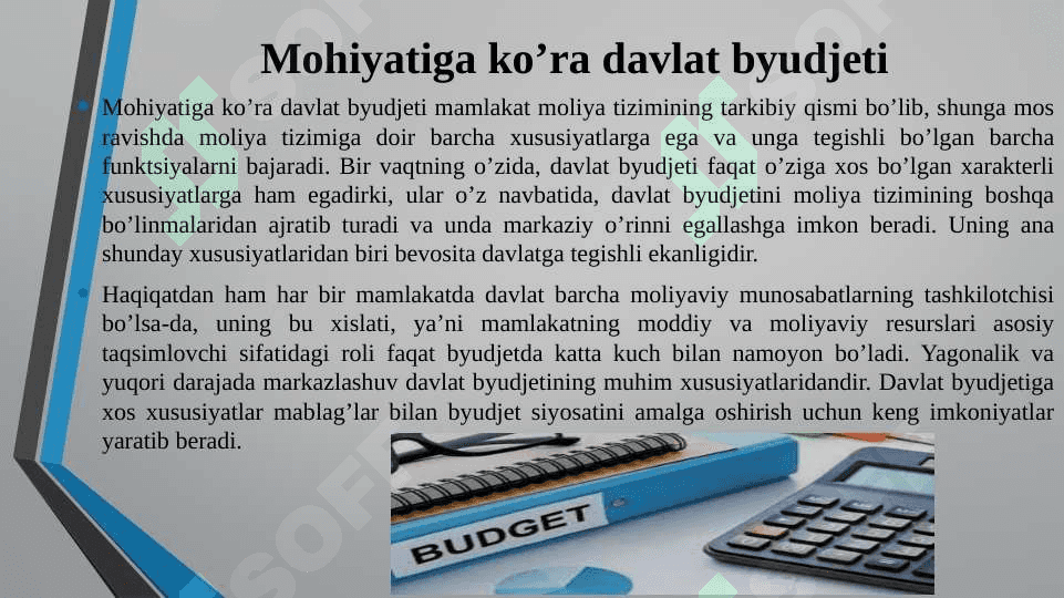 Davlat byudjetining mohiyati, funktsiyalari va ahamiyati 4